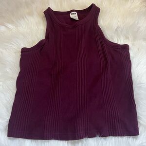PINK Victoria's Secret Plum Ribbed Tank Top